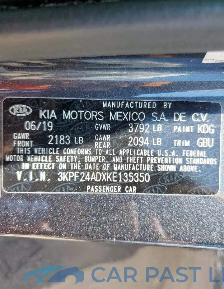 3KPF24ADXKE135350# 12