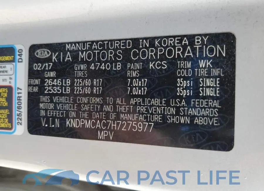 KNDPMCAC7H7275977# 14