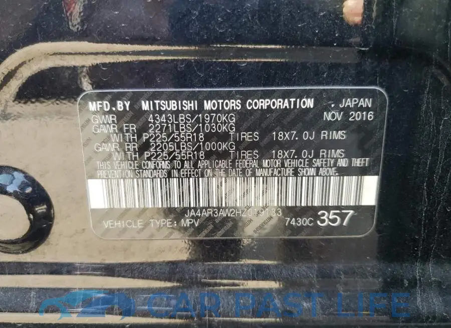 JA4AR3AW2HZ019133# 12