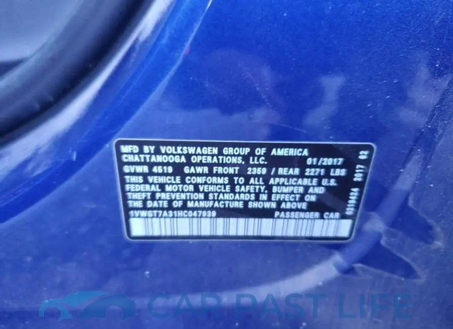 1VWGT7A31HC047939# 12