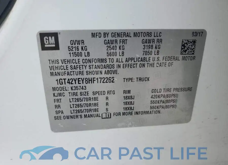 1GT42YEY8HF172262# 12