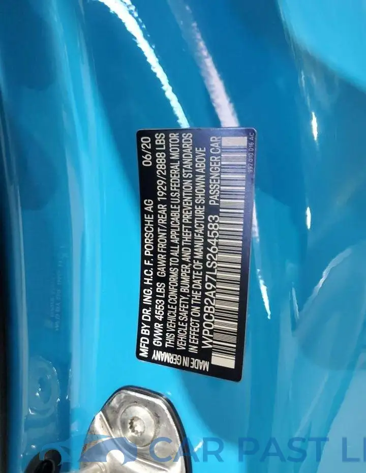 WP0CB2A97LS264583# 13