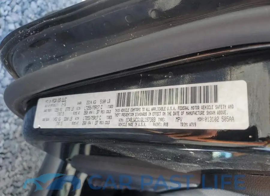 1C4BJWCG1GL197383# 12