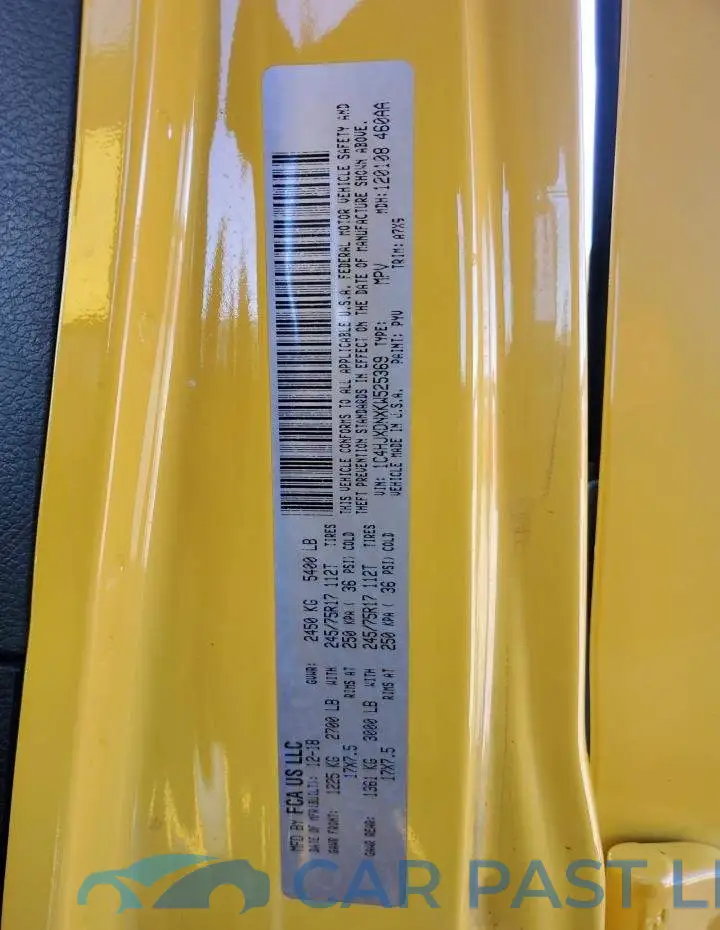 1C4HJXDNXKW525369# 12
