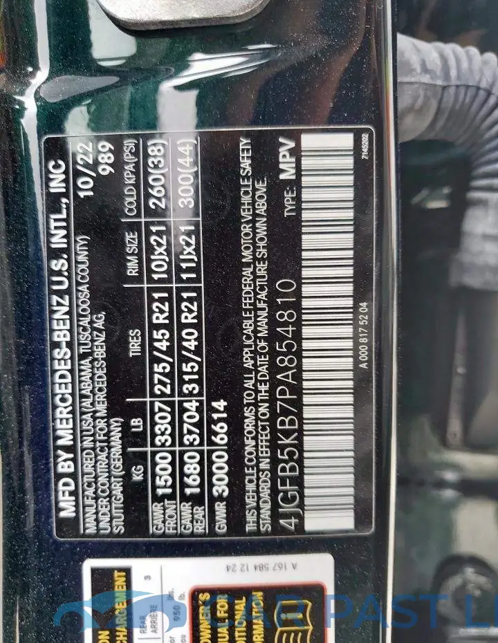 4JGFB5KB7PA854810# 14