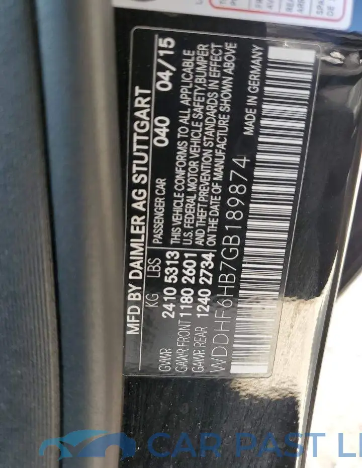 WDDHF6HB7GB189874# 12