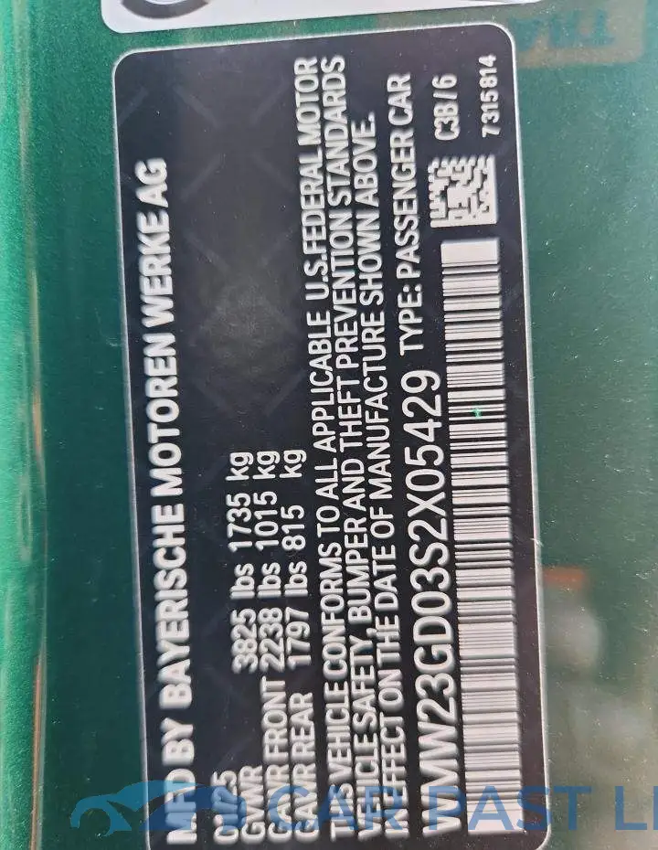 WMW23GD03S2X05429# 13