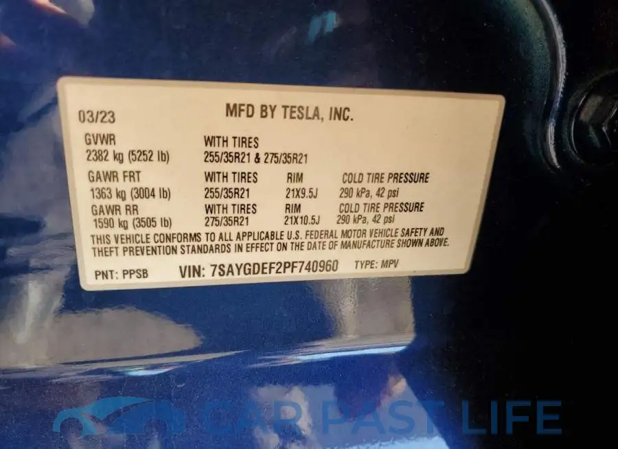7SAYGDEF2PF740960# 13
