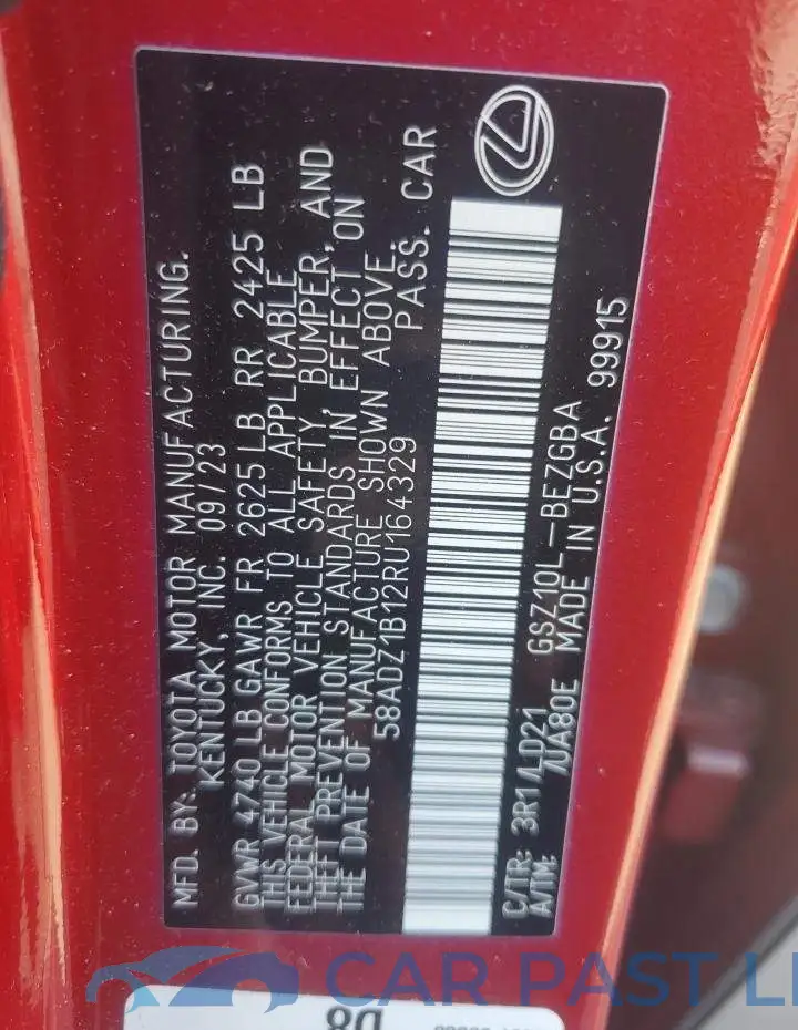 58ADZ1B12RU164329# 12