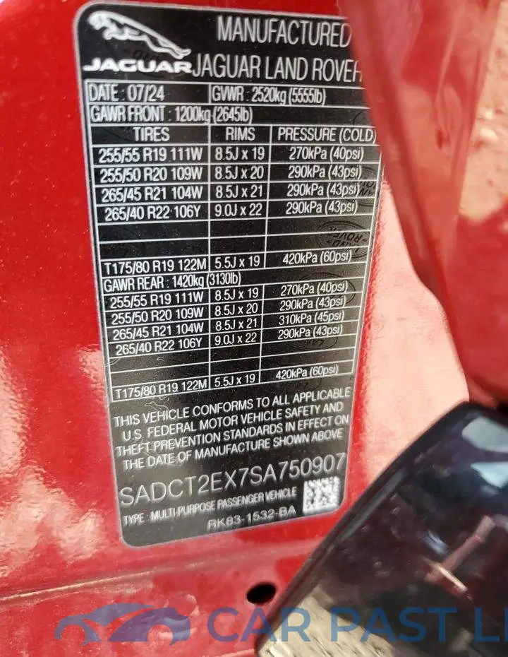 SADCT2EX7SA750907# 14