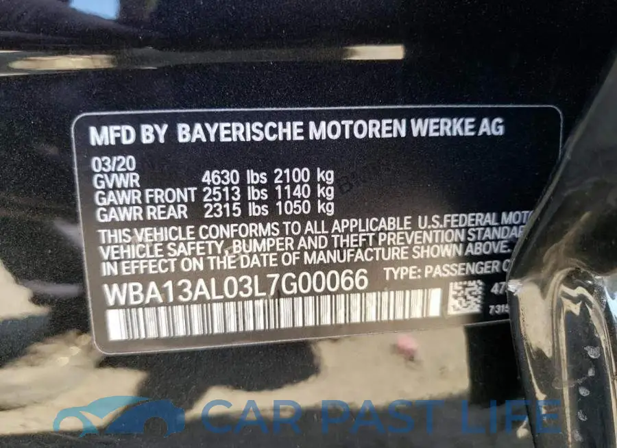 WBA13AL03L7G00066# 12