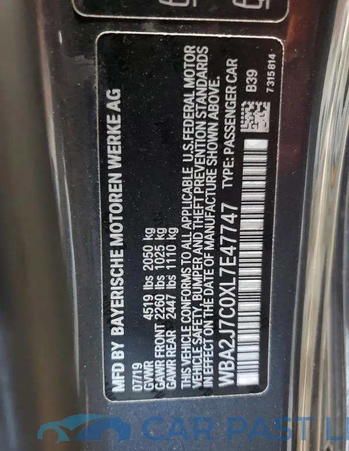 WBA2J7C0XL7E47747# 12