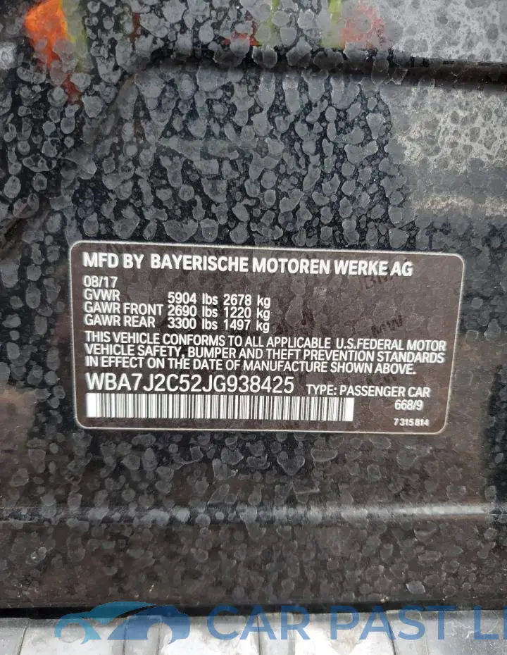 WBA7J2C52JG938425# 13