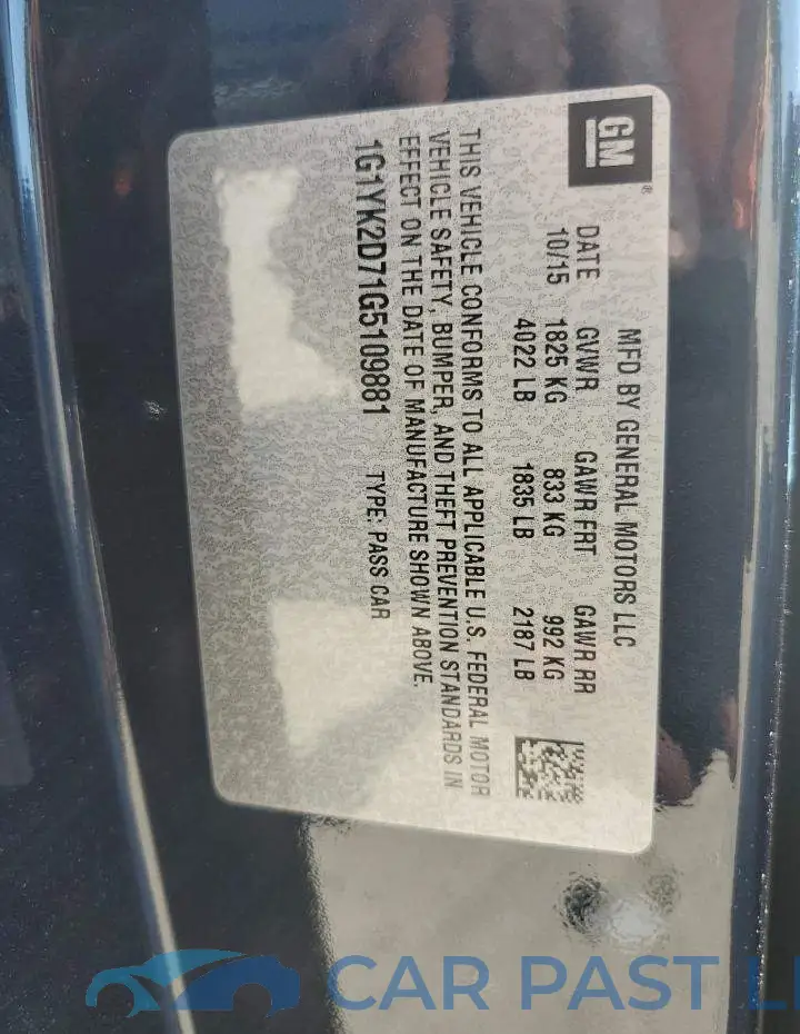 1G1YK2D71G5109881# 13