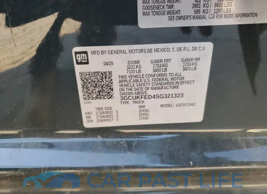 3GCUKFED4SG321323# 12