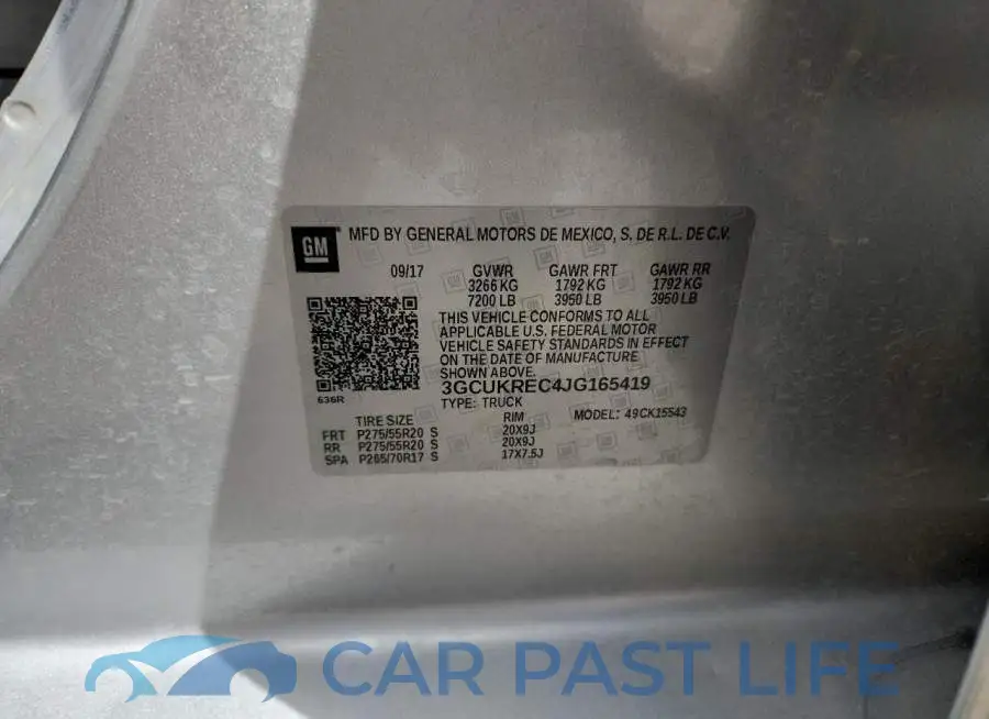 3GCUKREC4JG165419# 13