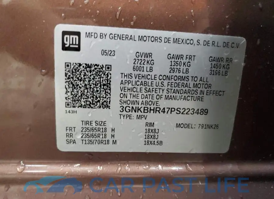 3GNKBHR47PS223489# 13