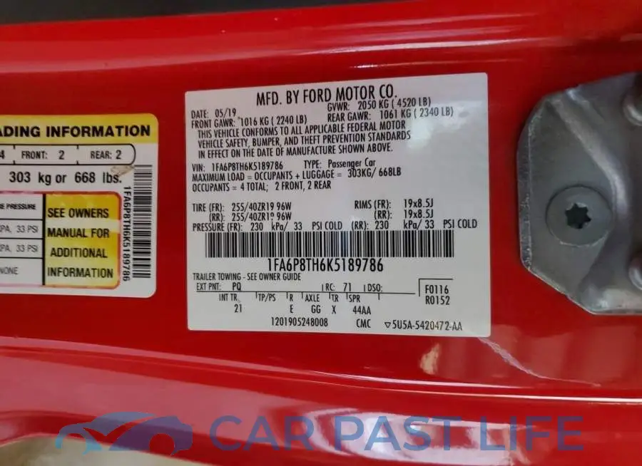 1FA6P8TH6K5189786# 12