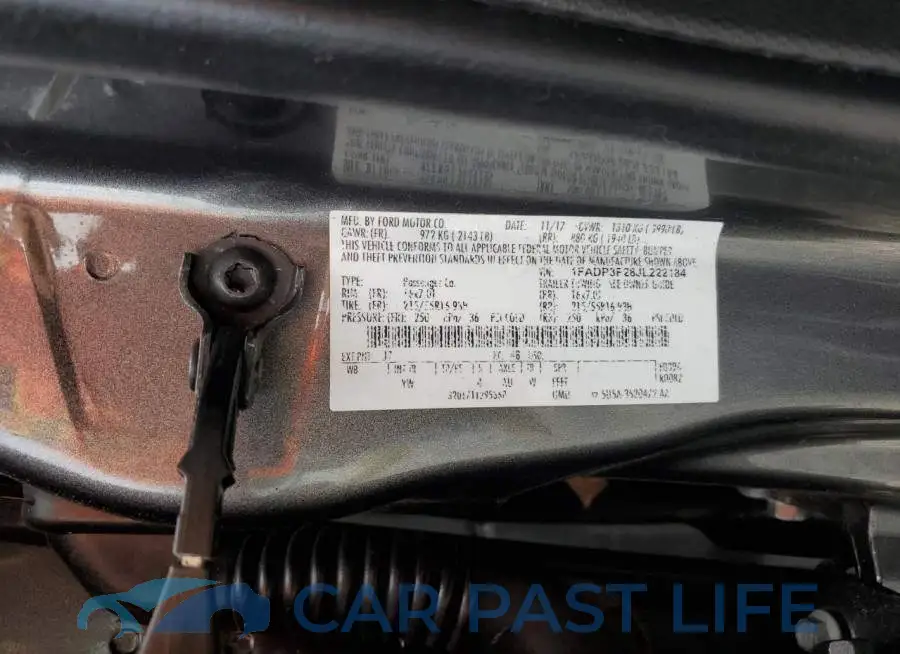 1FADP3F28JL222184# 12