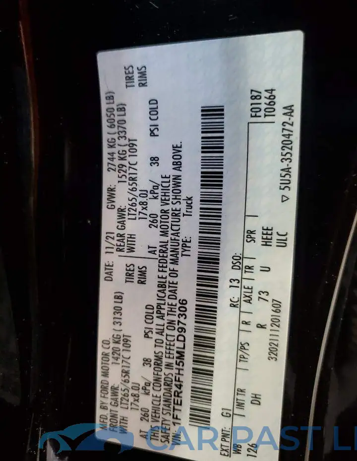 1FTER4FH5MLD97306# 12