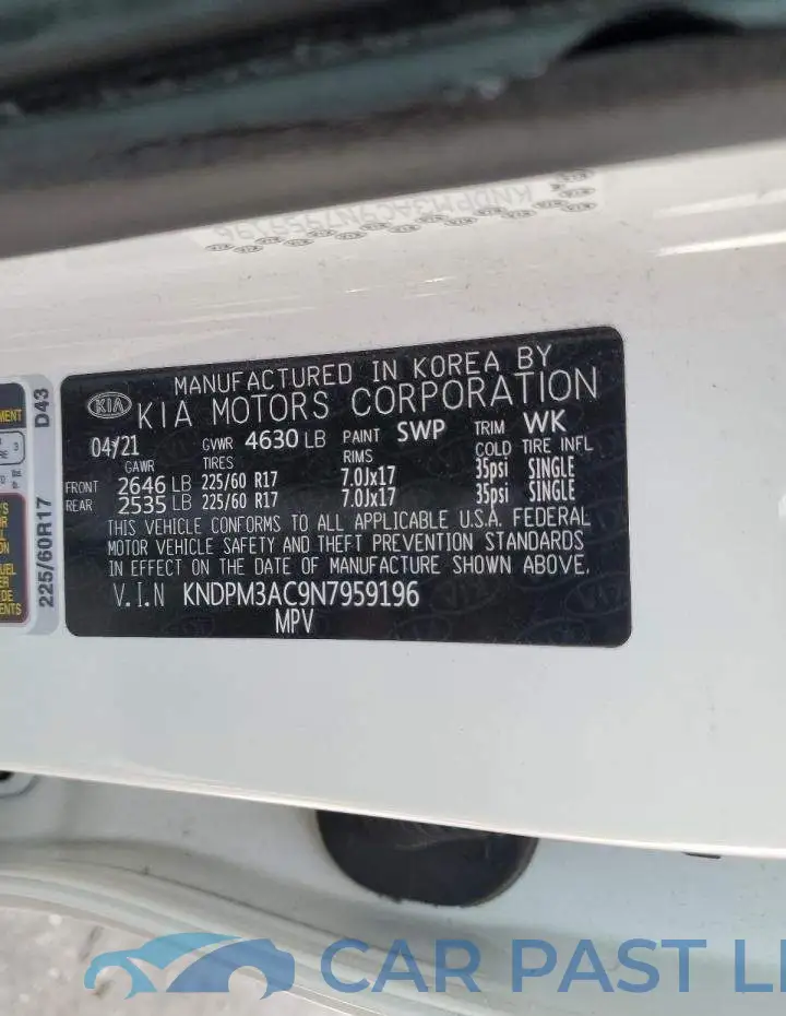 KNDPM3AC9N7959196# 13