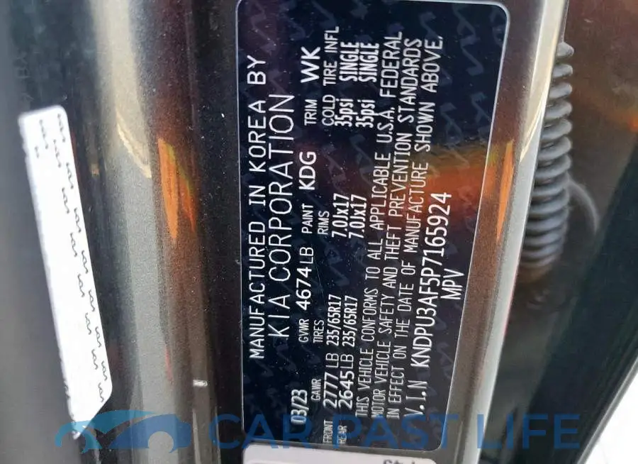 KNDPU3AF5P7165924# 14