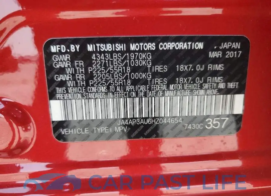 JA4AP3AU6HZ044654# 13