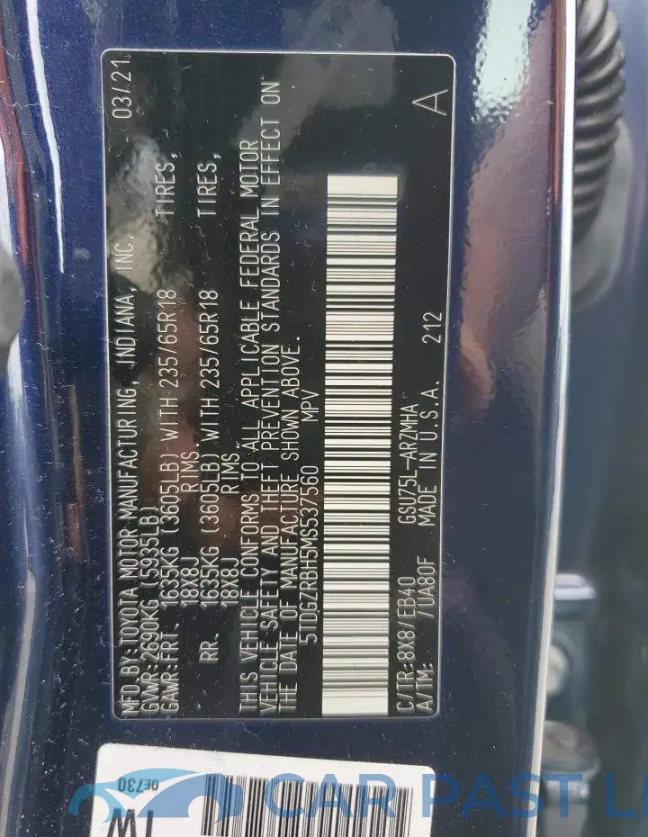 5TDGZRBH5MS537560# 13