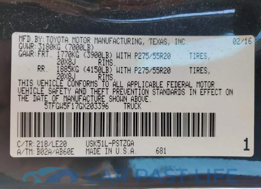 5TFGW5F17GX203396# 13