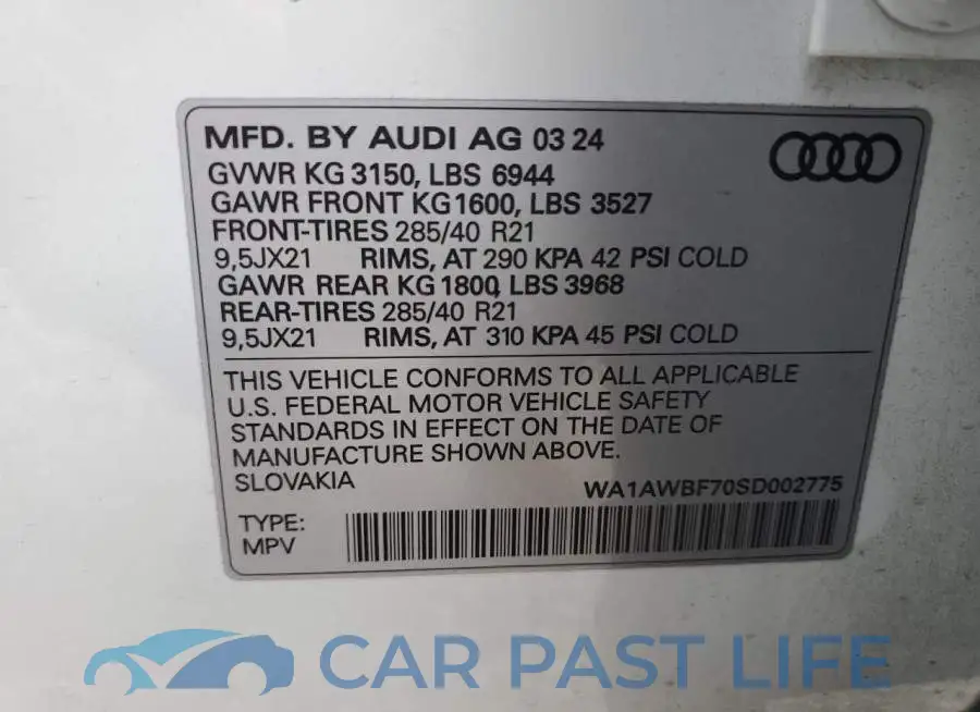 WA1AWBF70SD002775# 14