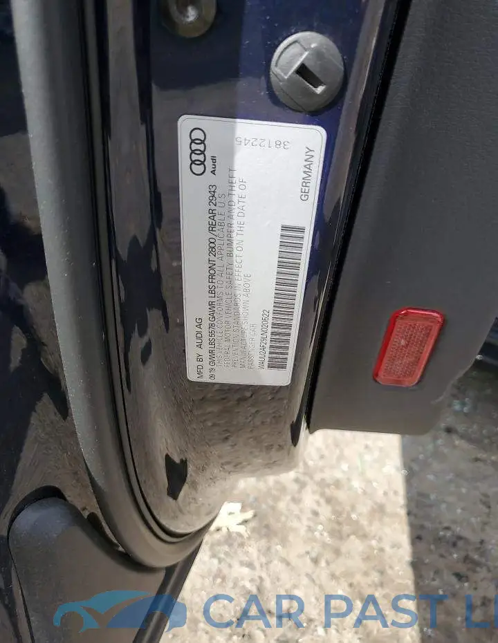 WAUU2AF29LN020522# 12