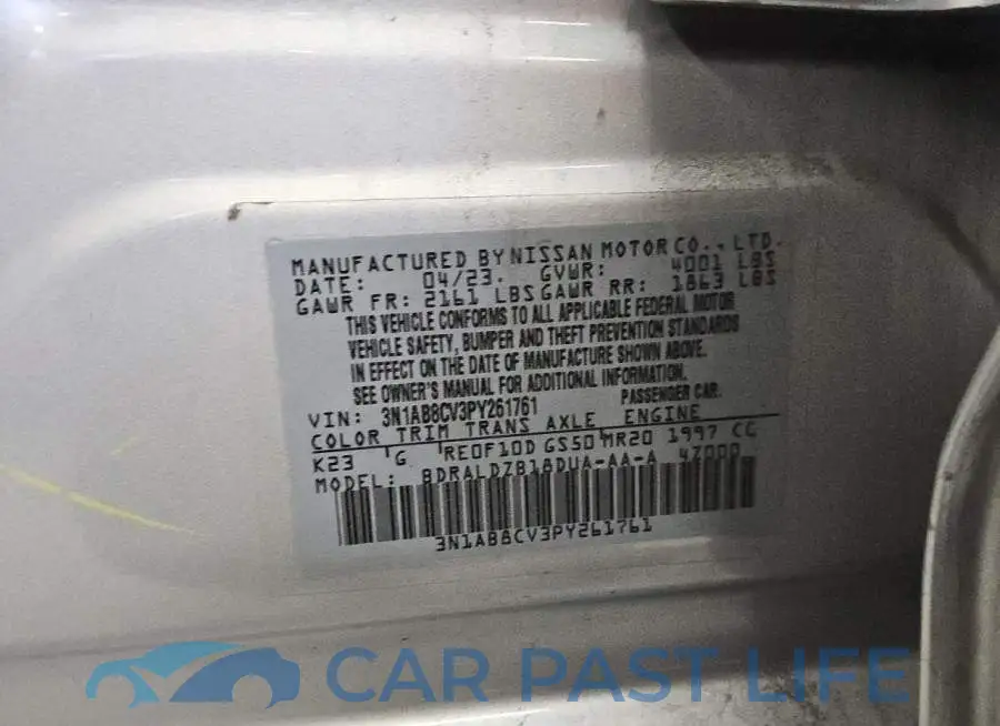 3N1AB8CV3PY261761# 12