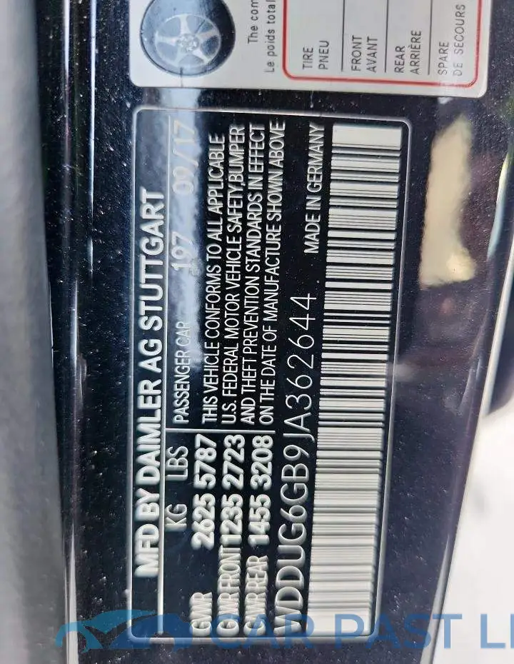WDDUG6GB9JA362644# 12