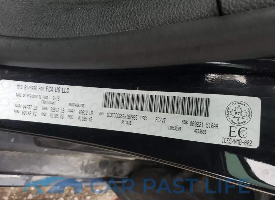 1C3CCCCG5GN187025# 12