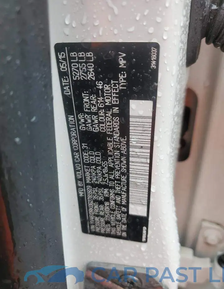 YV4612RK0G2785929# 12