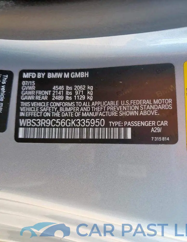 WBS3R9C56GK335950# 12