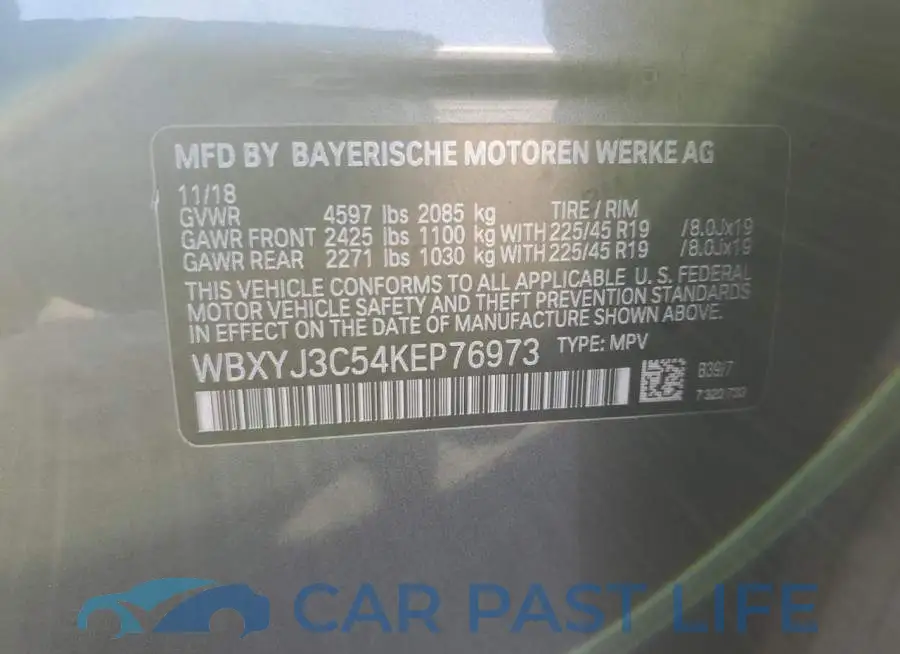 WBXYJ3C54KEP76973# 13