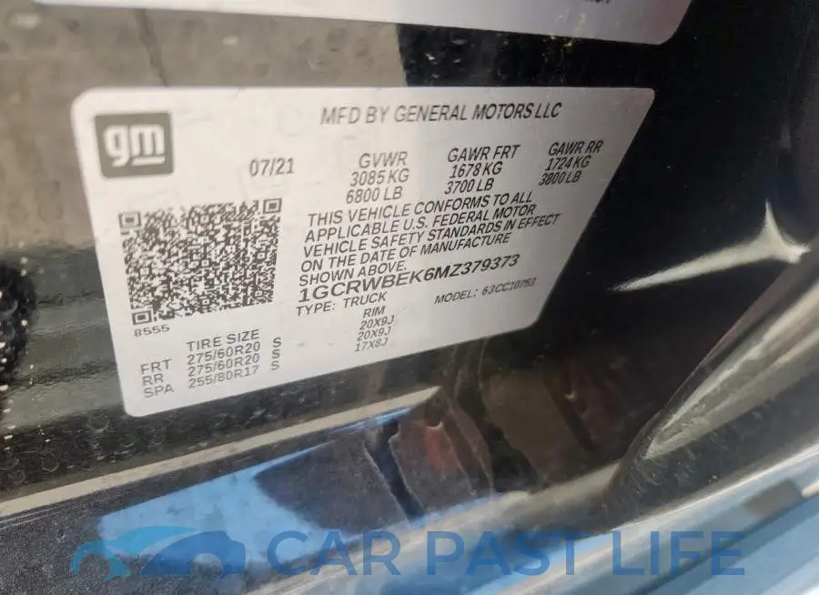 1GCRWBEK6MZ379373# 12