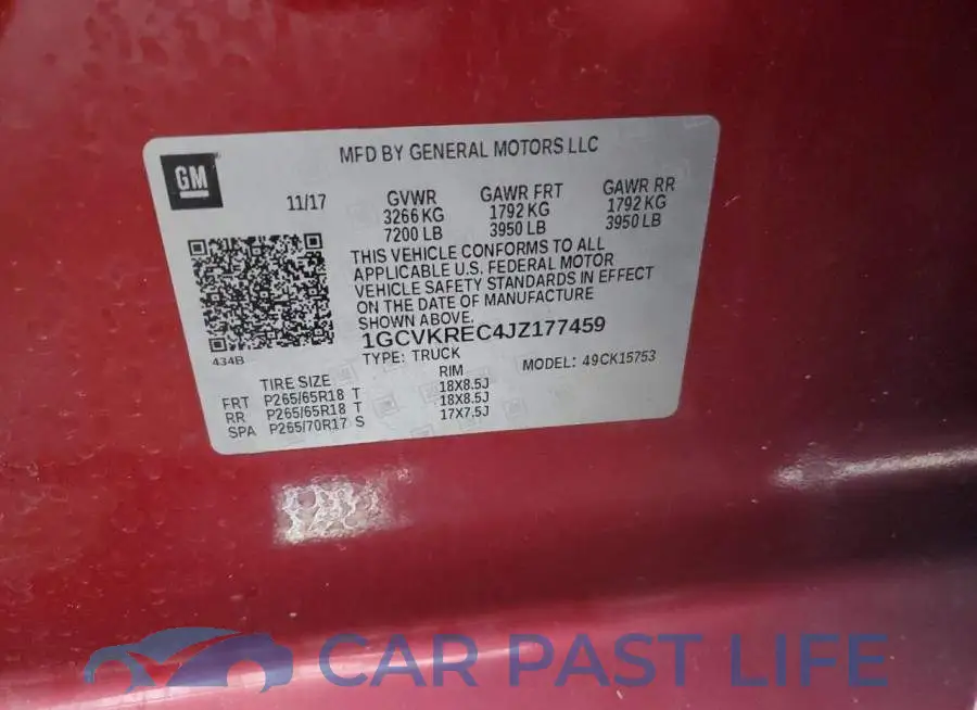 1GCVKREC4JZ177459# 12