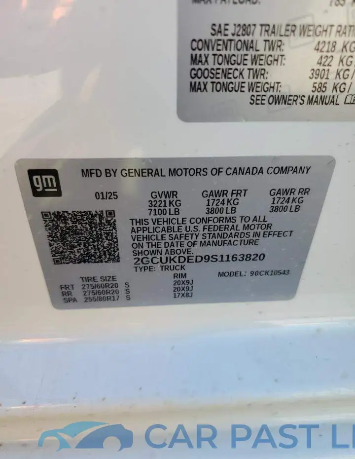 2GCUKDED9S1163820# 12