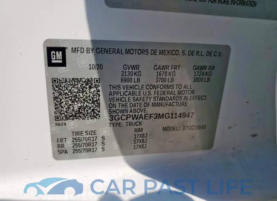 3GCPWAEF3MG114947# 12