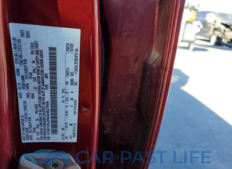 1FMCU9J99GUB27959# 14