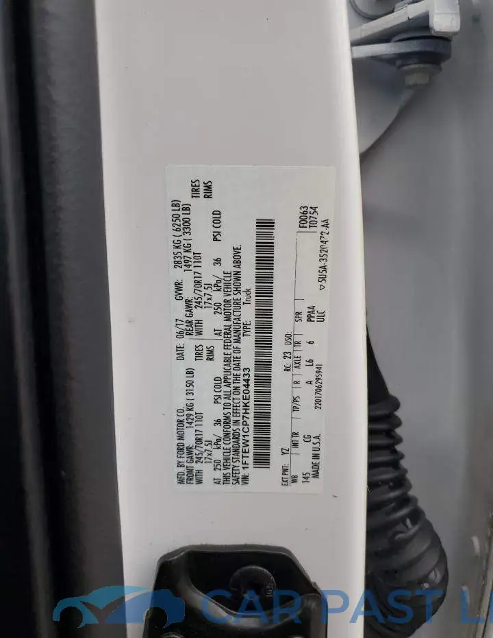 1FTEW1CP7HKE04433# 12