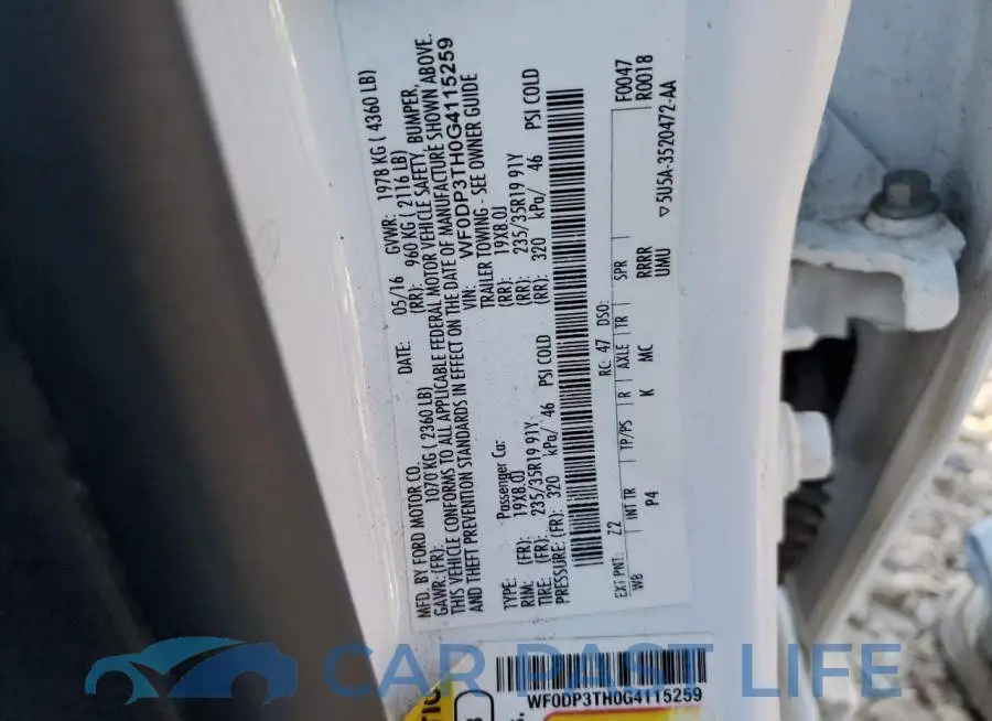 WF0DP3TH0G4115259# 12