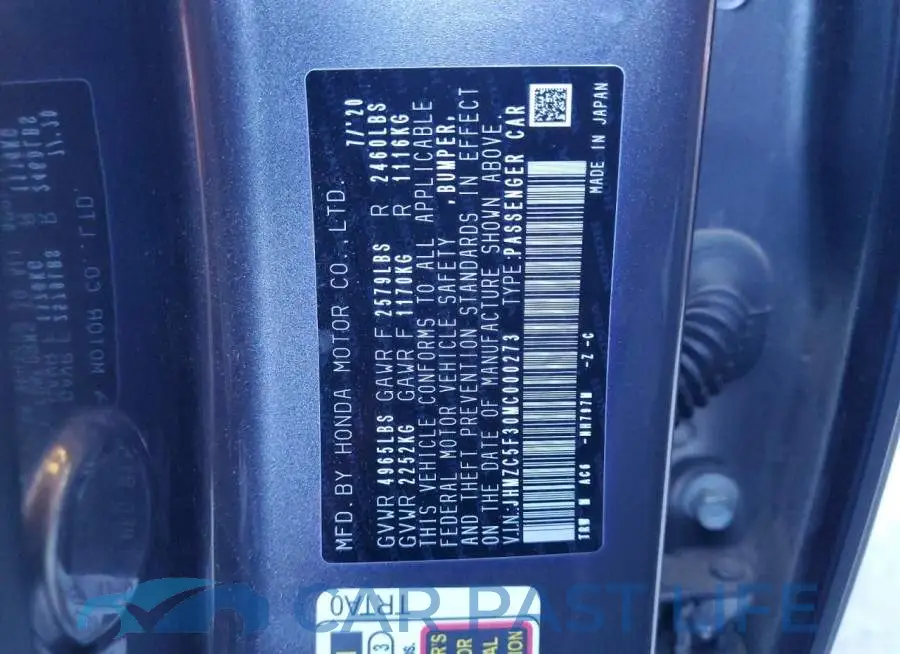 JHMZC5F30MC000273# 13