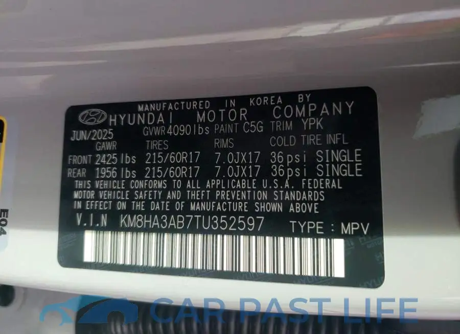 KM8HA3AB7TU352597# 13