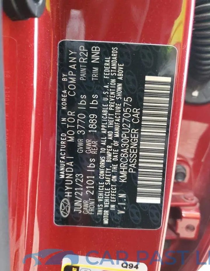 KMHRC8A30PU270575# 13
