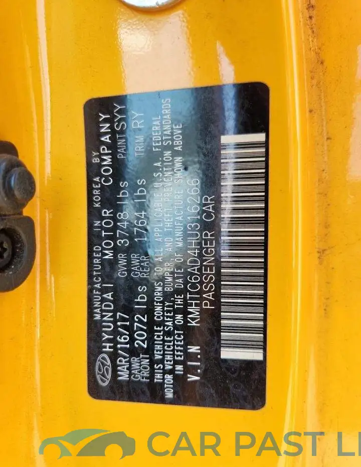KMHTC6AD4HU316266# 13
