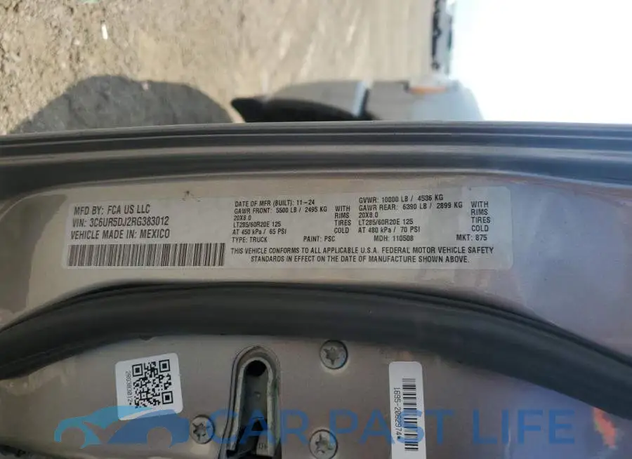 3C6UR5DJ2RG383012# 13