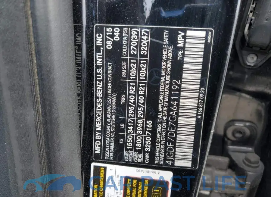 4JGDF7DE7GA641192# 13